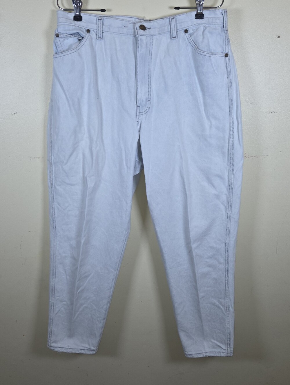 Vintage P.S. Gitano Women's Mom Jeans Size 20 Short Light Blue Distressed Denim